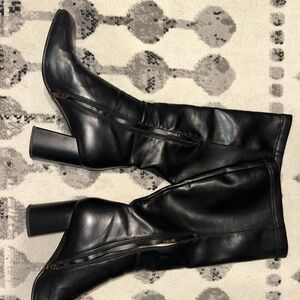 Black knee high boots